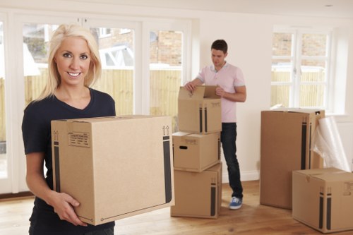 Removal team helping a household move in Cowley
