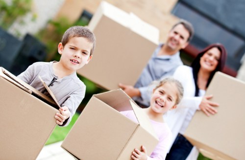Household items being carefully loaded during a Cowley move