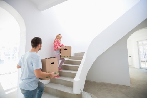Furniture being moved from a terrace property in Cowley