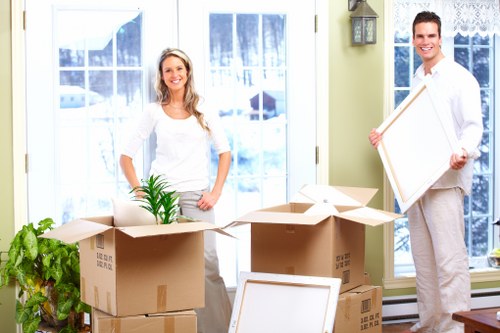 Organised packing materials ready for a Cowley move